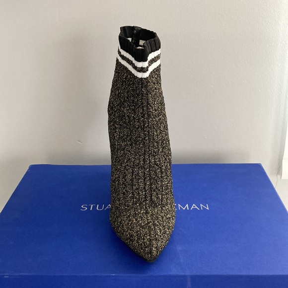 Stuart Weitzman Gold Sock Bootie - Picture 2 of 5